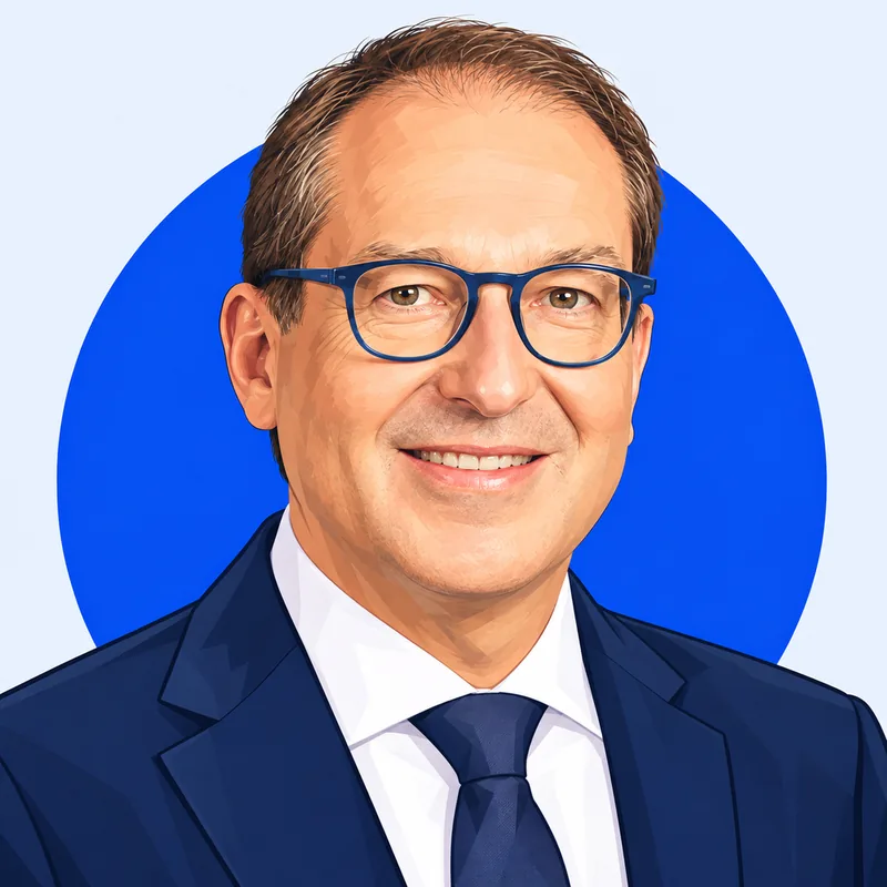 Illustriertes Porträt von Alexander Dobrindt