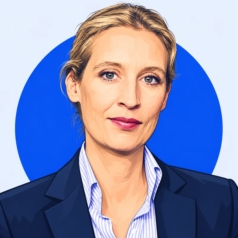 Illustriertes Porträt von Alice Weidel