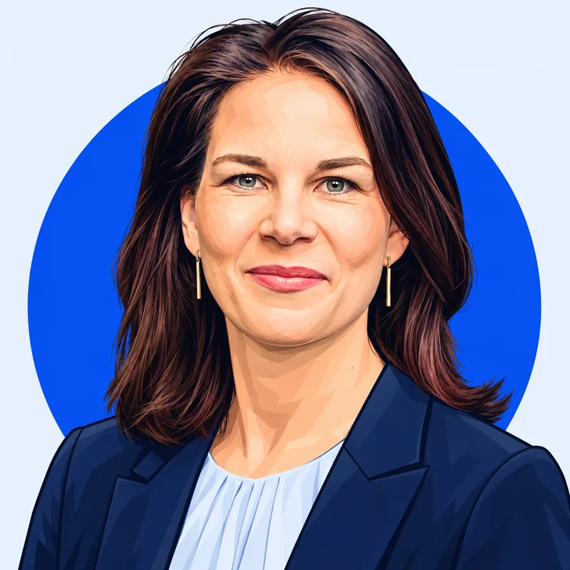 Illustriertes Porträt von Annalena Baerbock