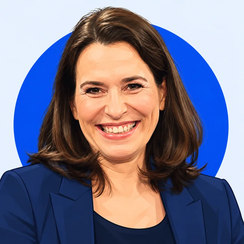Illustriertes Porträt von Anne Will