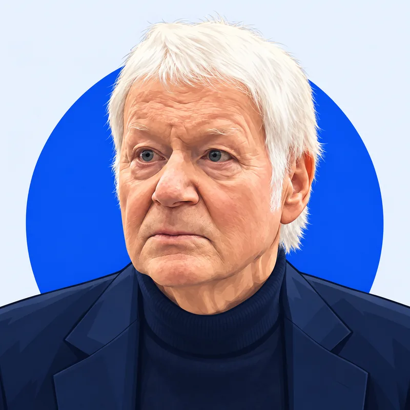 Illustriertes Porträt von Anton Schlecker