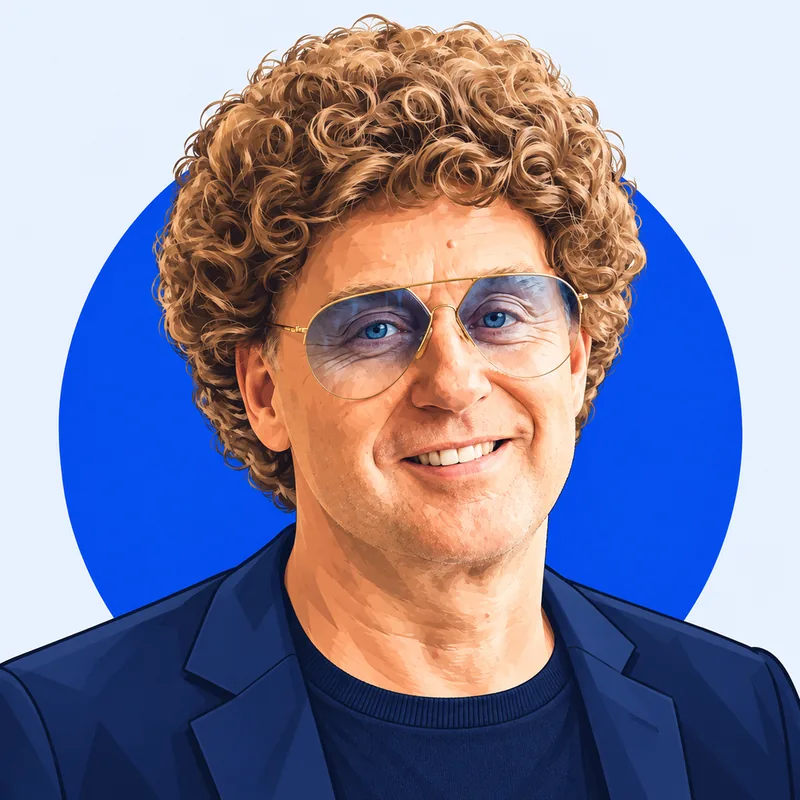 Illustriertes Porträt von Atze Schröder