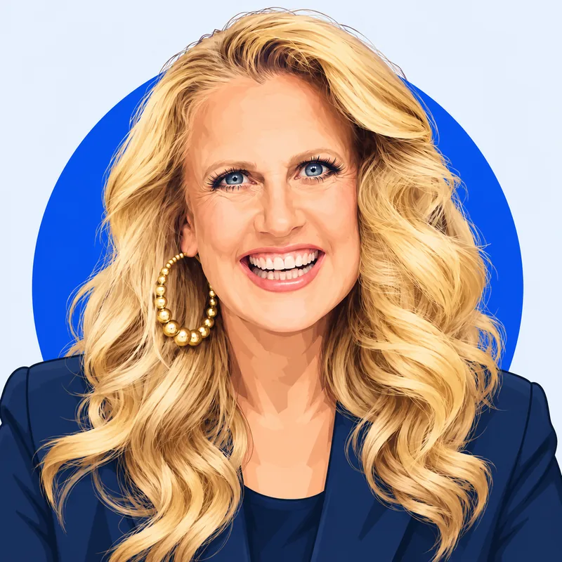 Illustriertes Porträt von Barbara Schöneberger