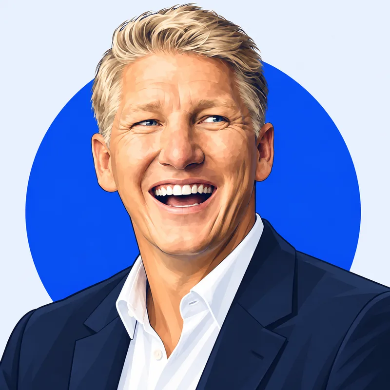 Illustriertes Porträt von Bastian Schweinsteiger