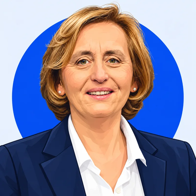 Illustriertes Porträt von Beatrix von Storch