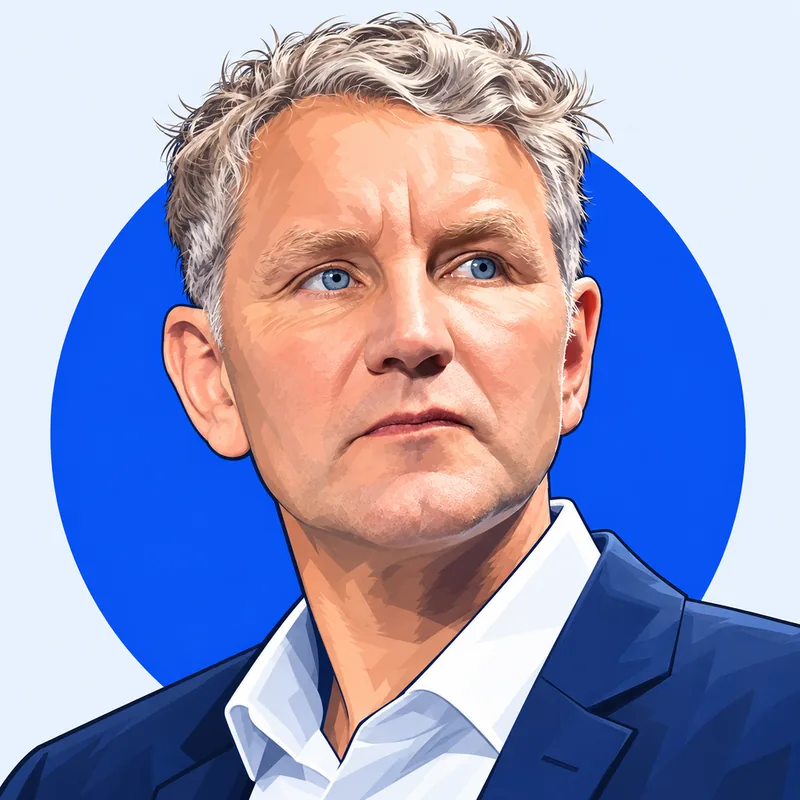 Illustriertes Porträt von Björn Höcke