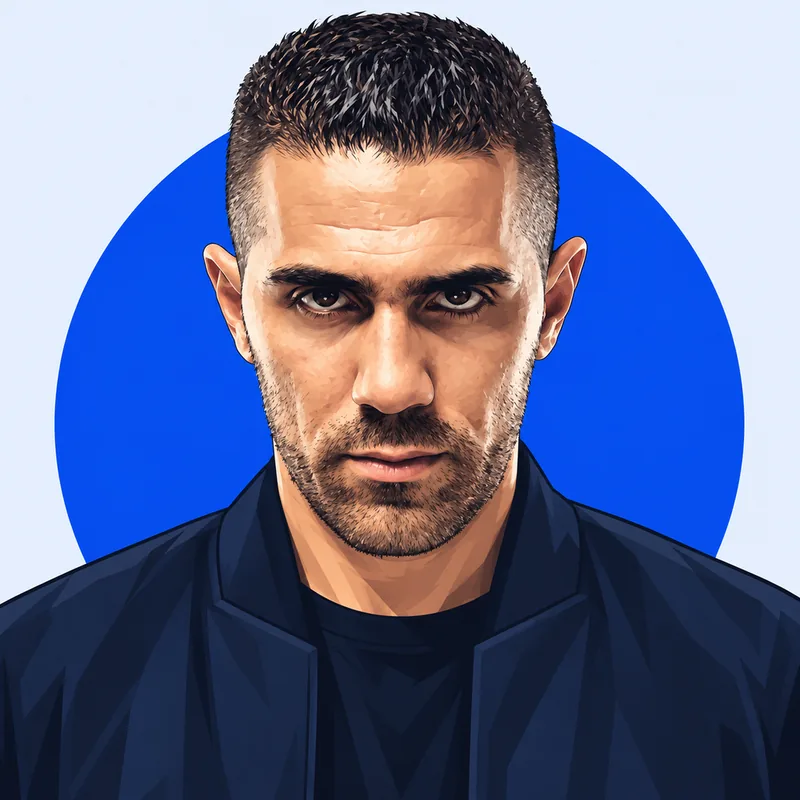 Illustriertes Porträt von Bushido
