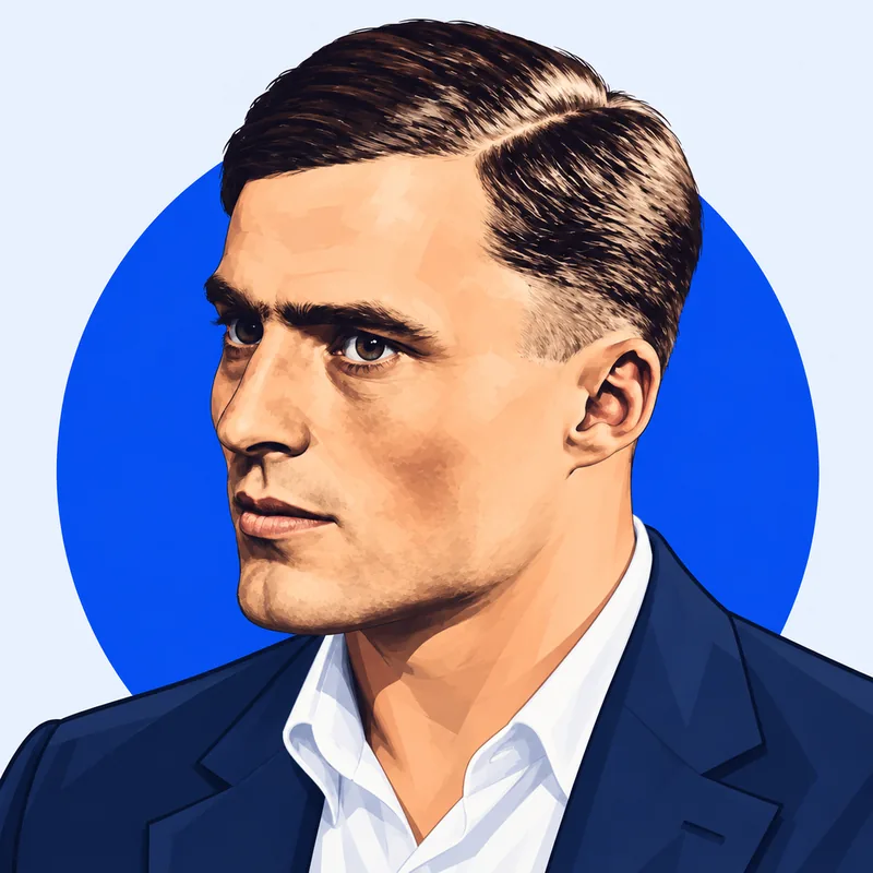 Illustriertes Porträt von Claus Schenk Graf von Stauffenberg