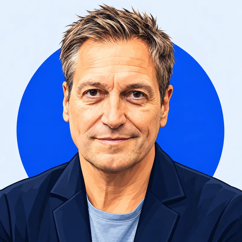 Illustriertes Porträt von Dieter Nuhr