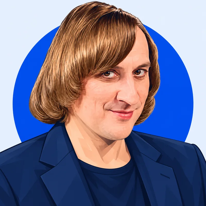 Illustriertes Porträt von Dieter Thomas Kuhn