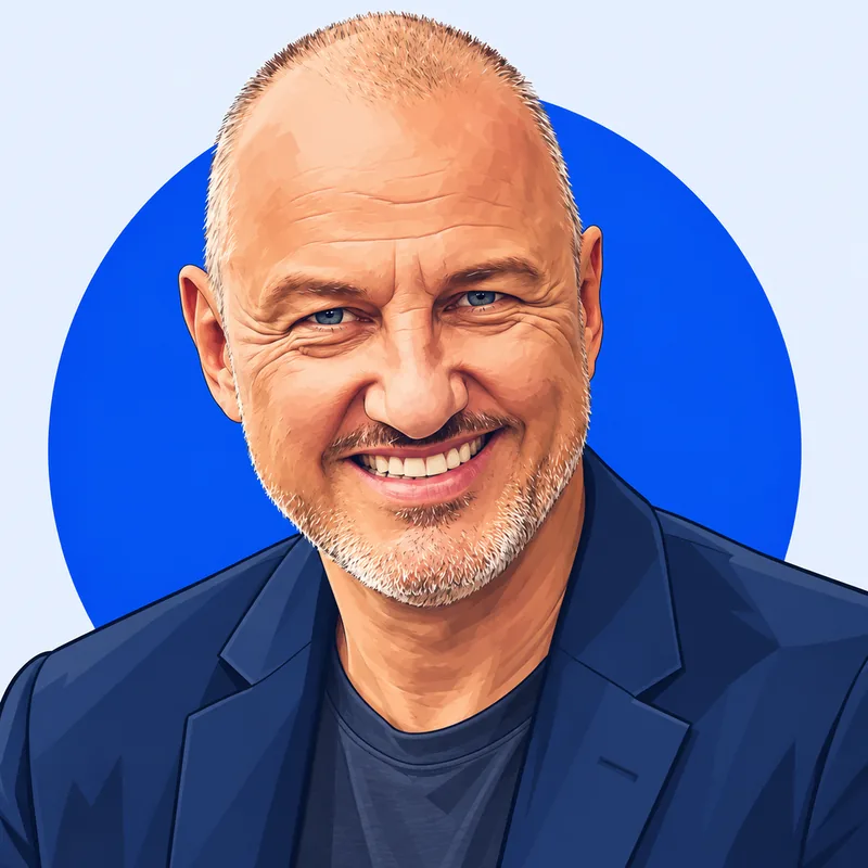 Illustriertes Porträt von Frank Rosin