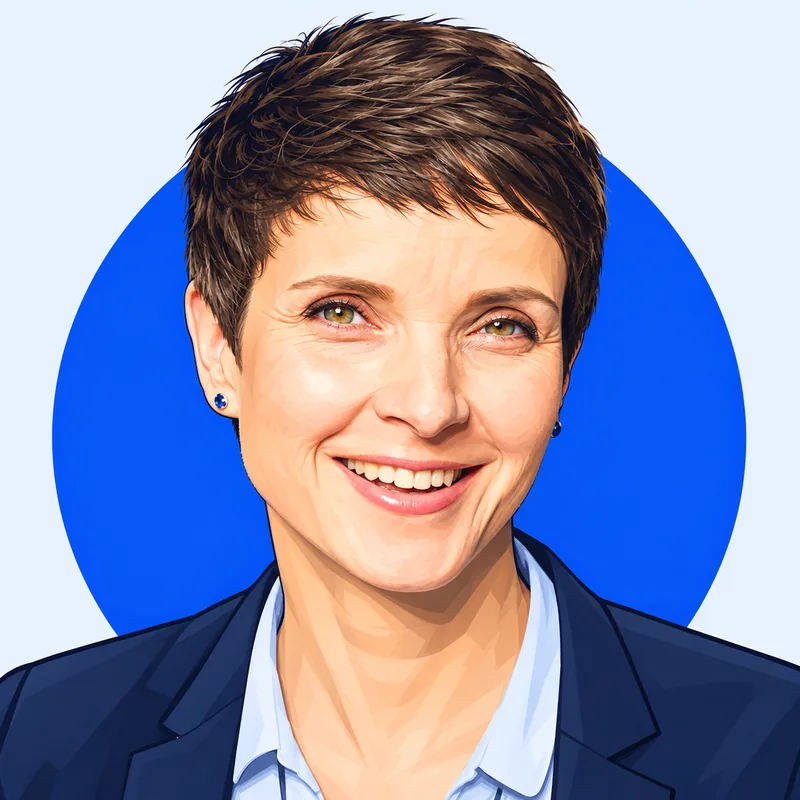 Illustriertes Porträt von Frauke Petry