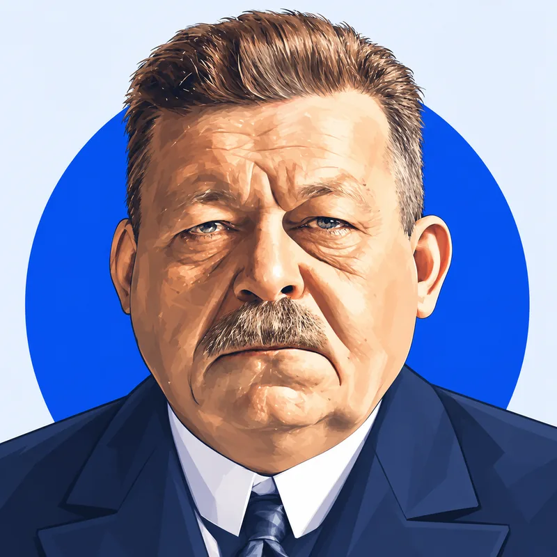 Illustriertes Porträt von Friedrich Ebert