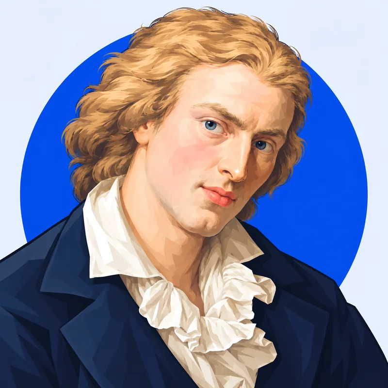 Illustriertes Porträt von Friedrich Schiller