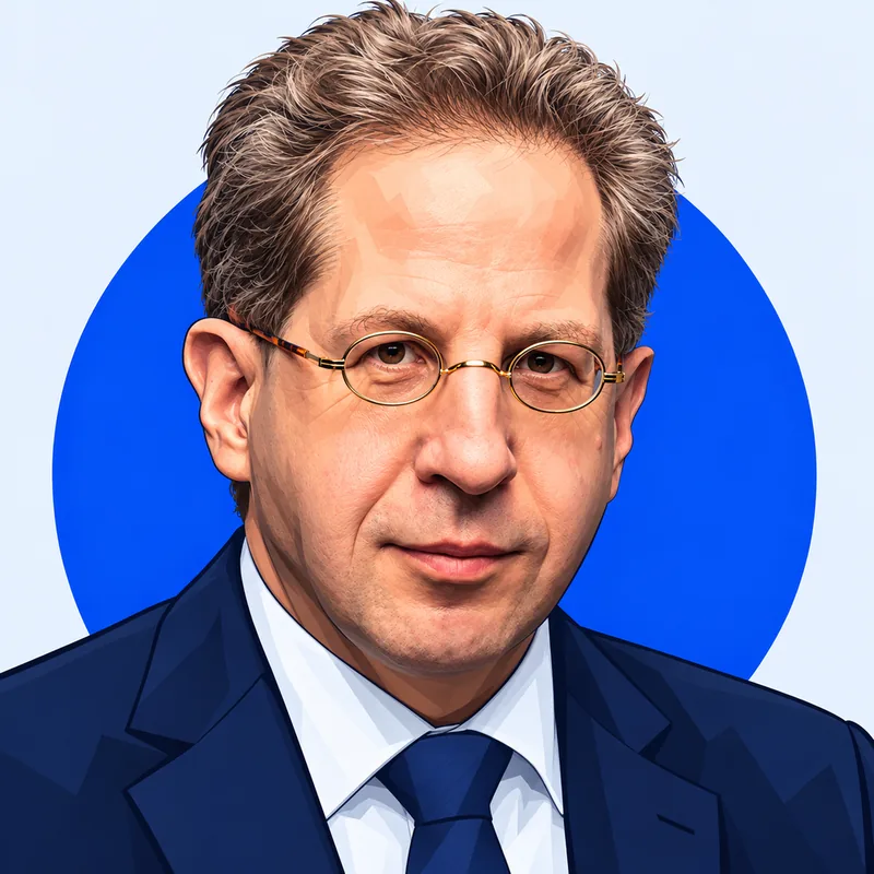 Illustriertes Porträt von Hans-Georg Maaßen