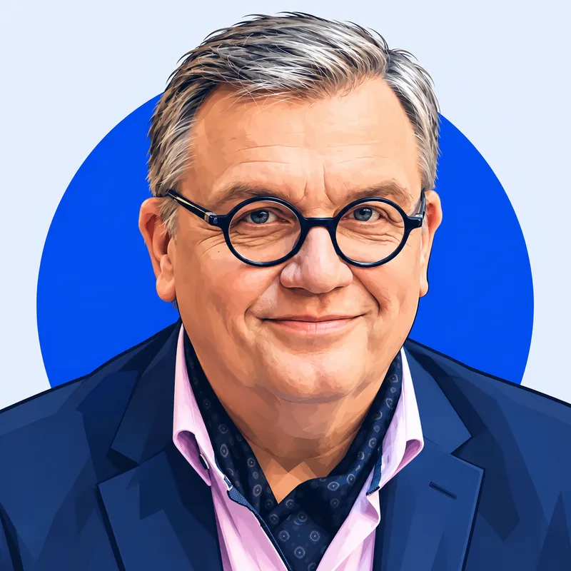 Illustriertes Porträt von Hape Kerkeling