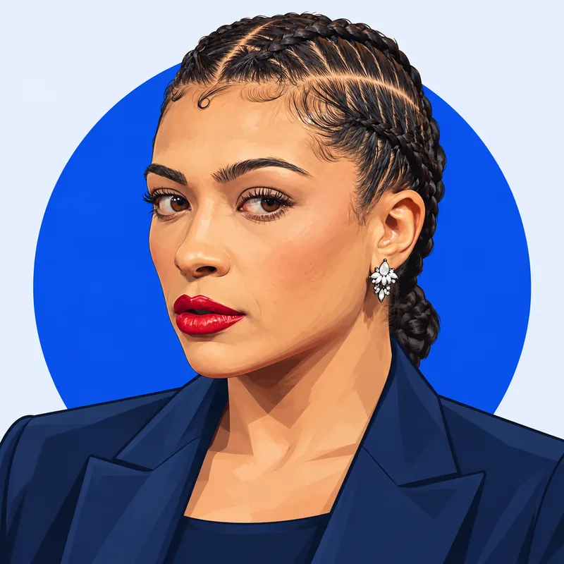 Illustriertes Porträt von Hati Suárez