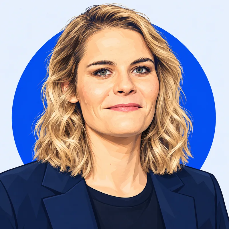 Illustriertes Porträt von Hazel Brugger