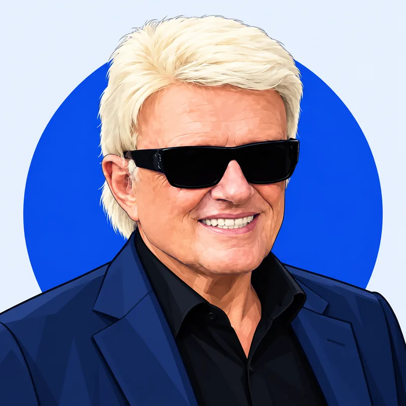 Illustriertes Porträt von Heino