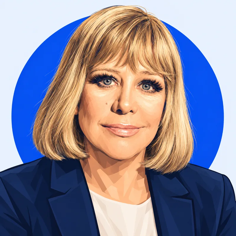 Illustriertes Porträt von Hildegard Knef
