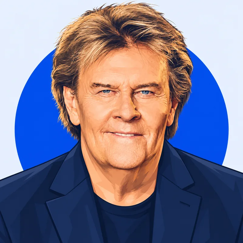 Illustriertes Porträt von Howard Carpendale