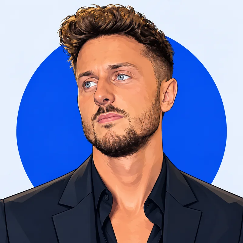 Illustriertes Porträt von Jannik Kontalis