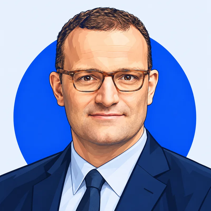 Illustriertes Porträt von Jens Spahn
