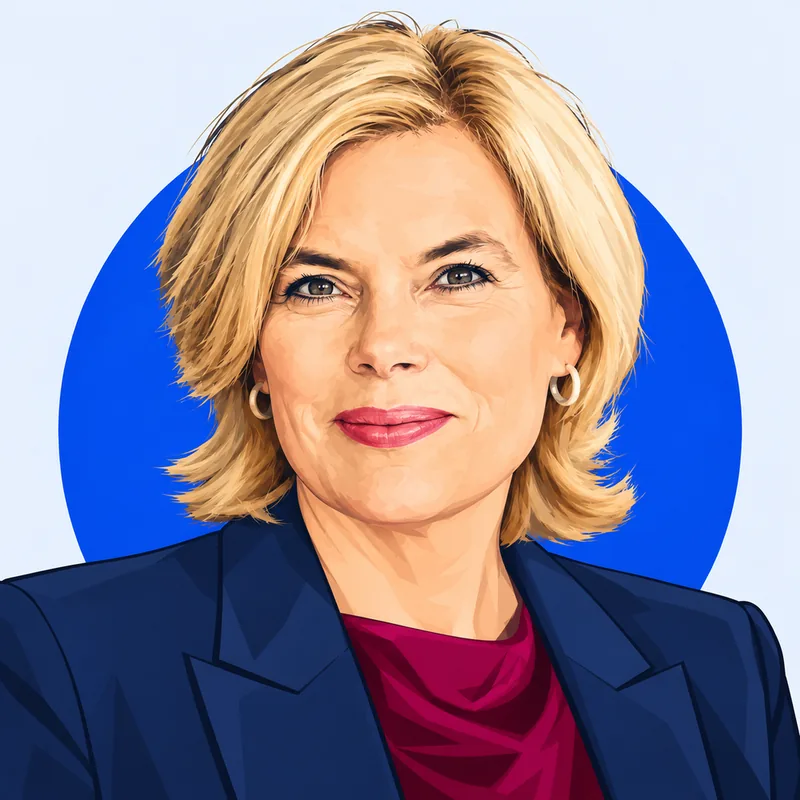 Illustriertes Porträt von Julia Klöckner