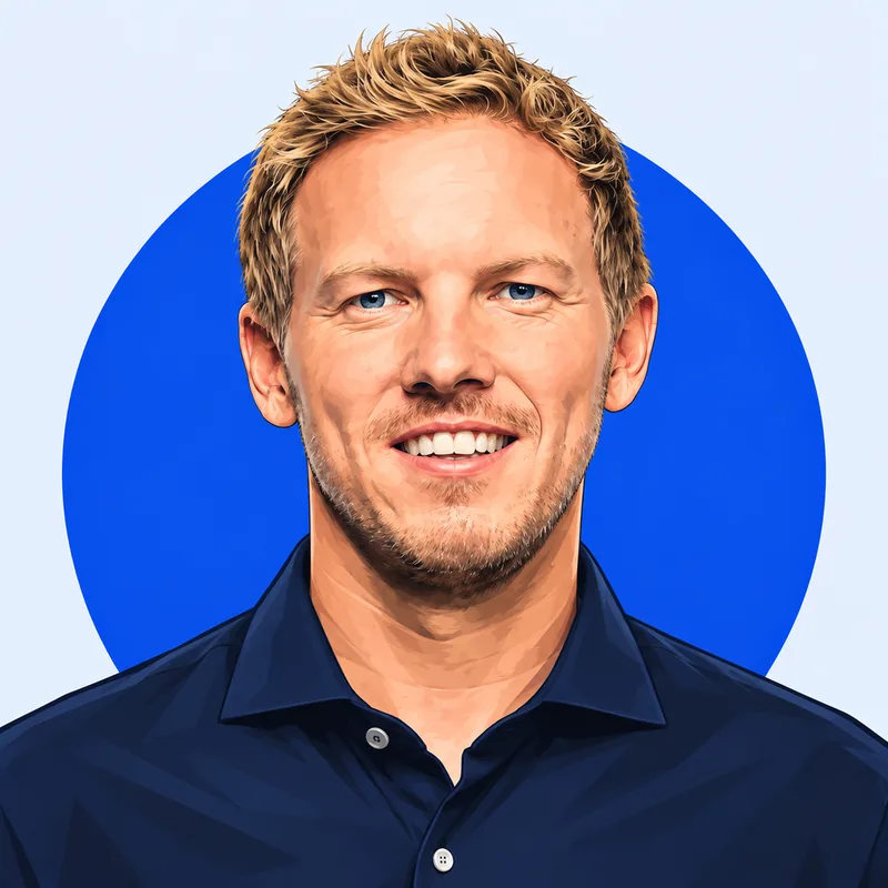 Illustriertes Porträt von Julian Nagelsmann