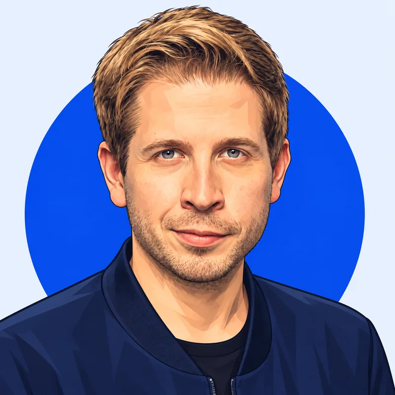 Illustriertes Porträt von Kevin Kühnert