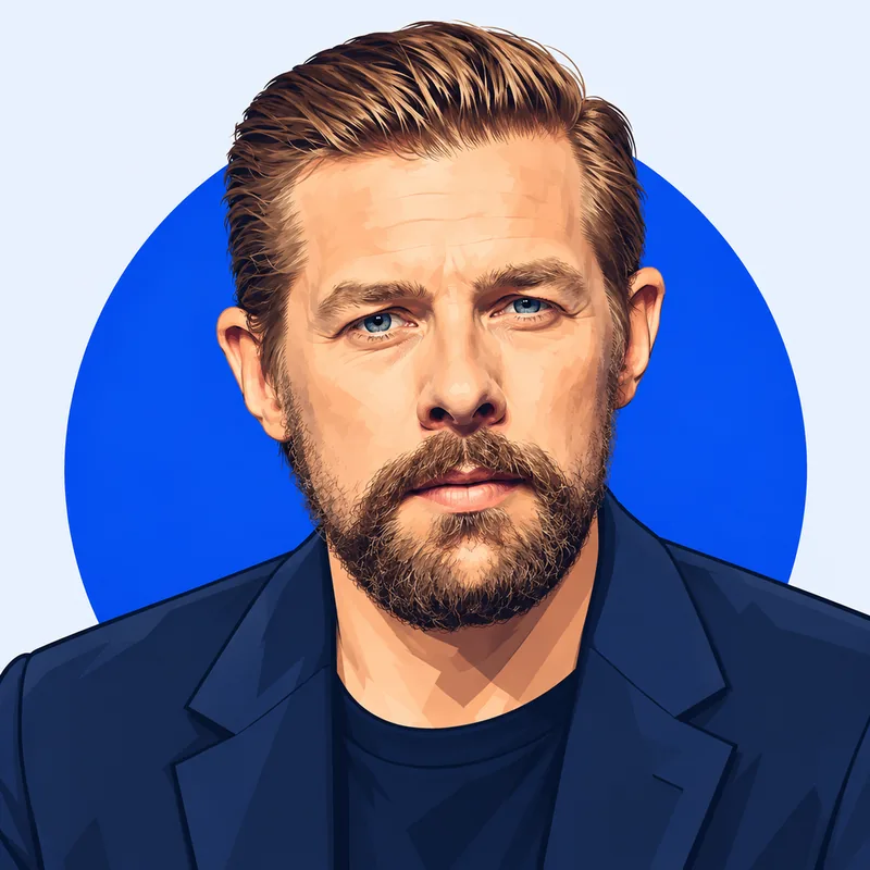 Illustriertes Porträt von Klaas Heufer-Umlauf