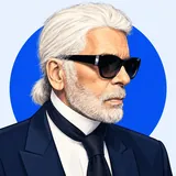 Kleines Porträt von Karl Lagerfeld