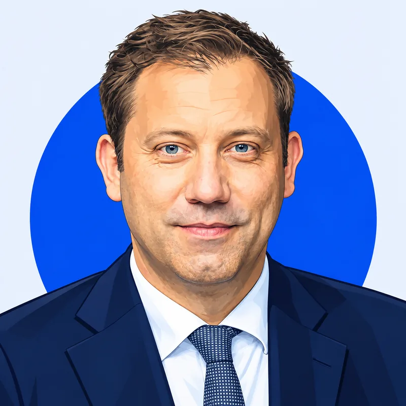 Illustriertes Porträt von Lars Klingbeil