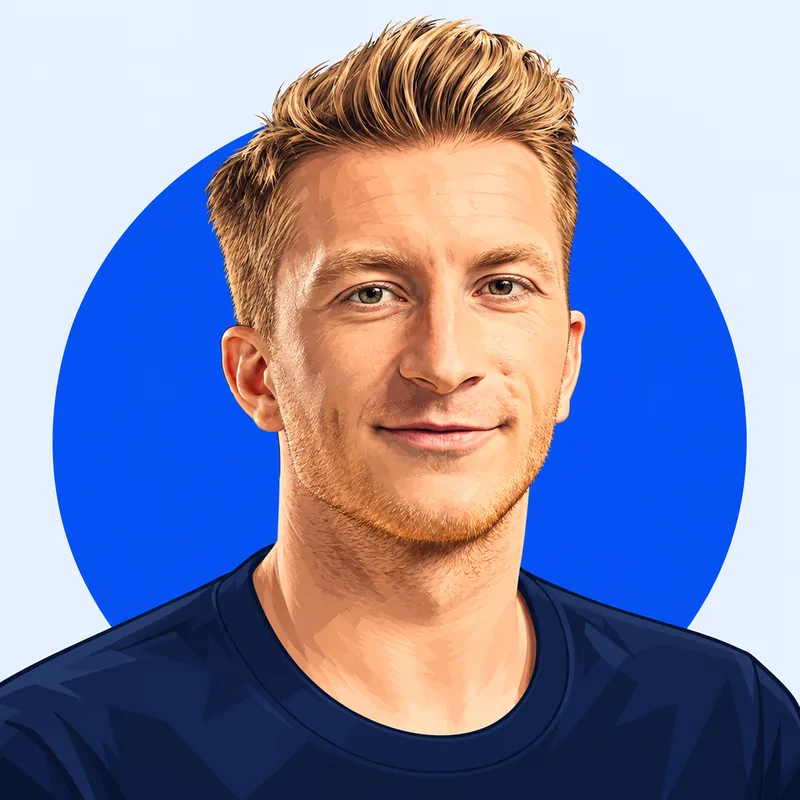 Illustriertes Porträt von Marco Reus