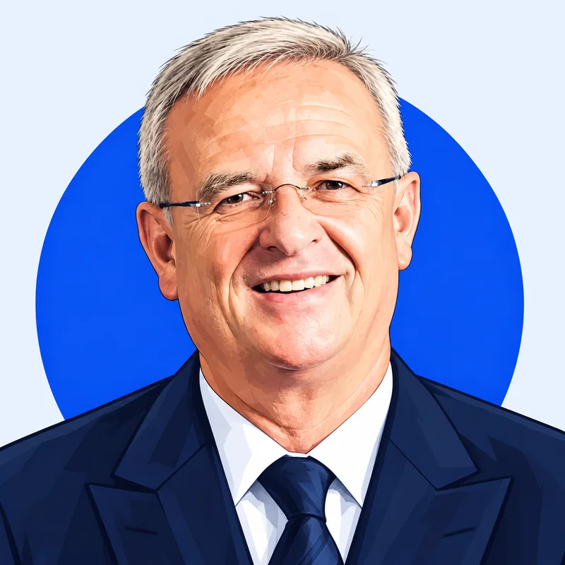 Illustriertes Porträt von Martin Winterkorn