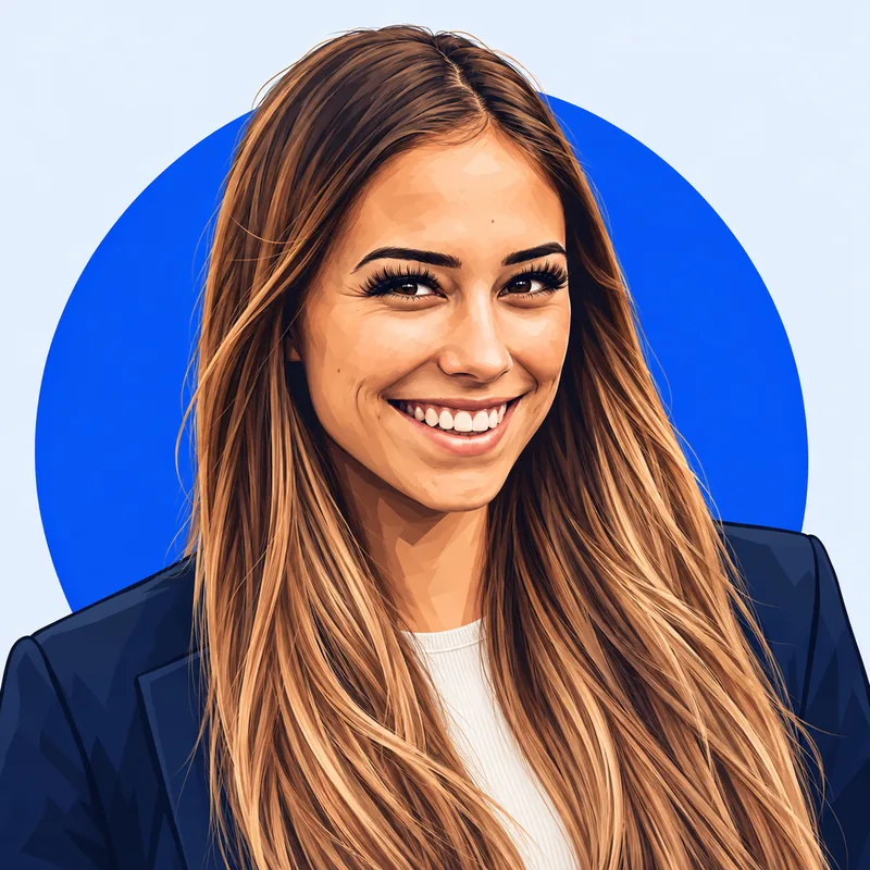 Illustriertes Porträt von Melina Hoch
