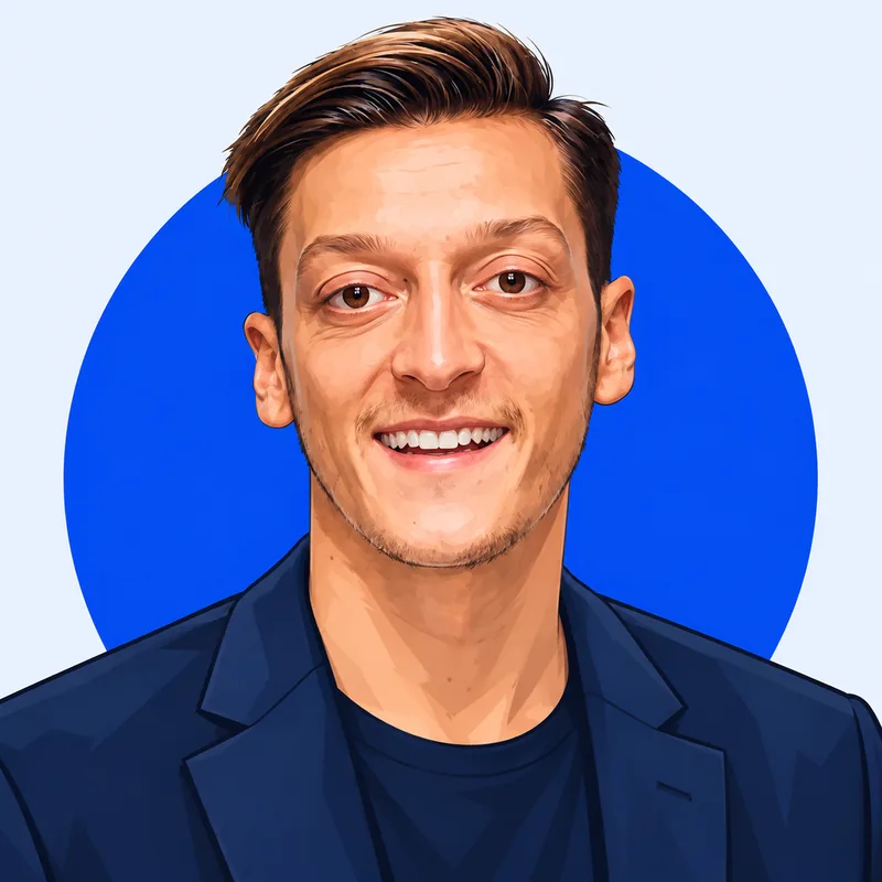 Illustriertes Porträt von Mesut Özil