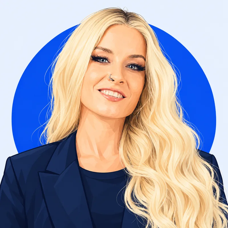 Illustriertes Porträt von Mia Julia