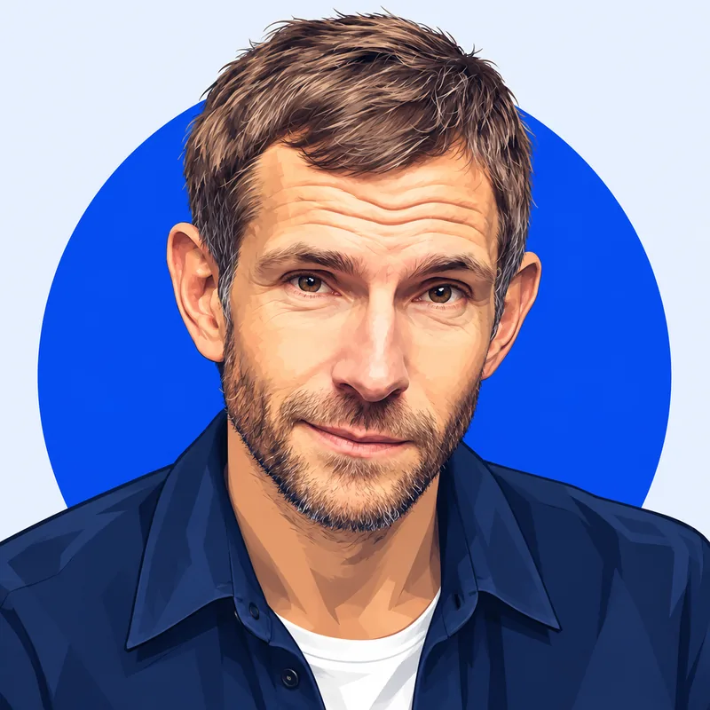 Illustriertes Porträt von Micky Beisenherz