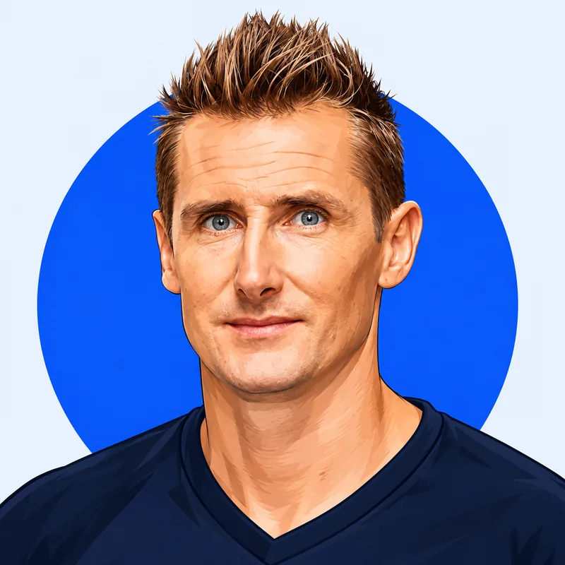 Illustriertes Porträt von Miroslav Klose