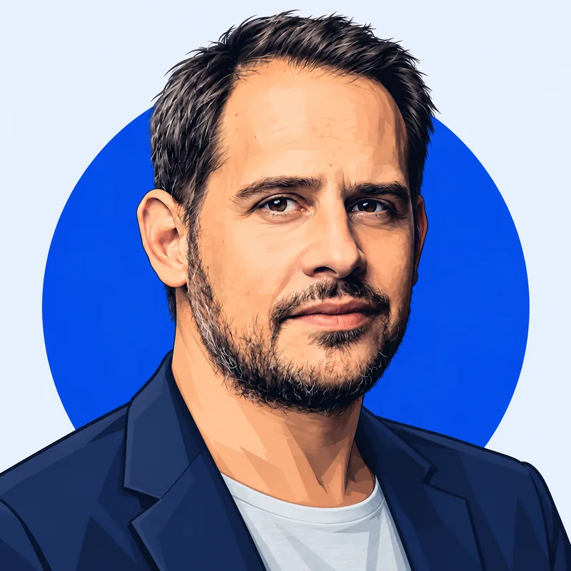 Illustriertes Porträt von Moritz Bleibtreu