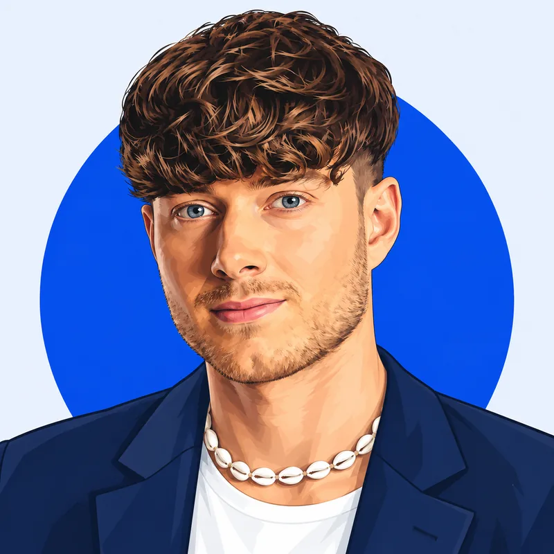 Illustriertes Porträt von Nico Bussmann