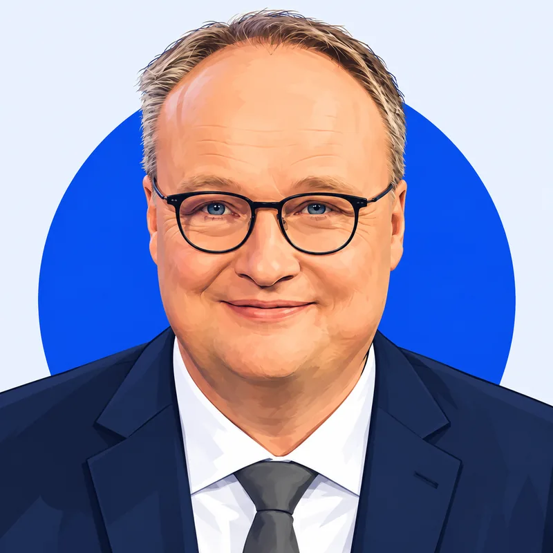 Illustriertes Porträt von Oliver Welke