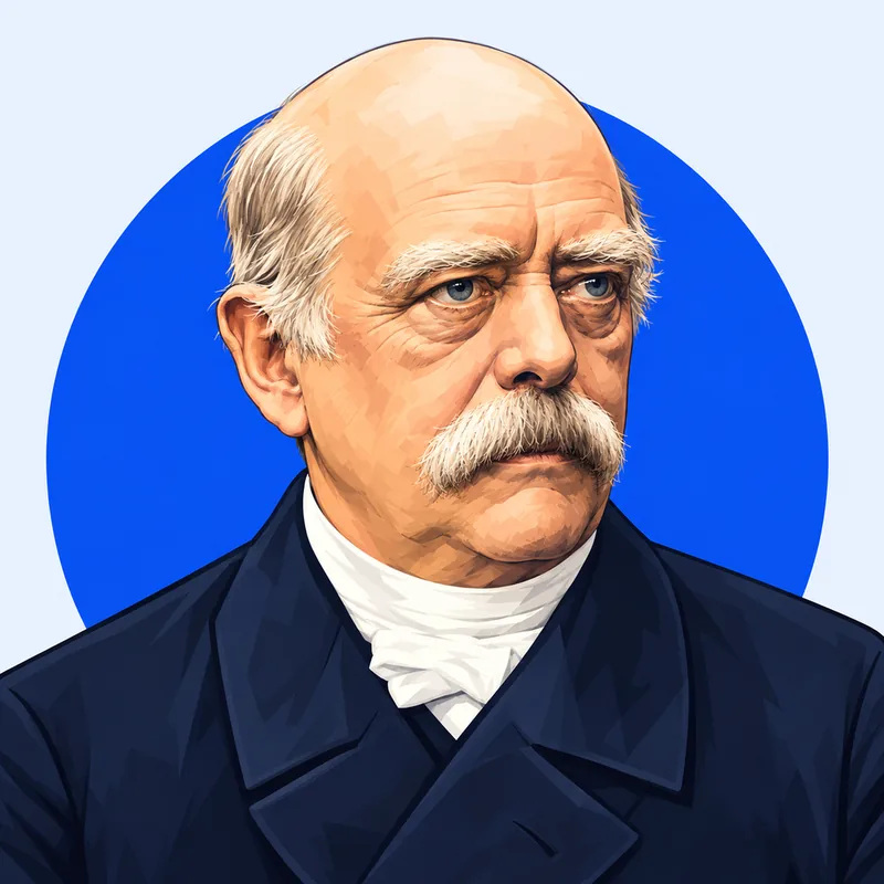 Illustriertes Porträt von Otto von Bismarck