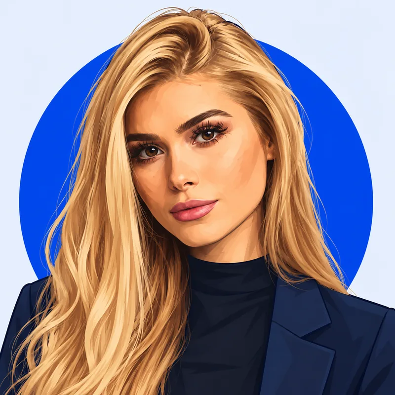 Illustriertes Porträt von Pamela Reif