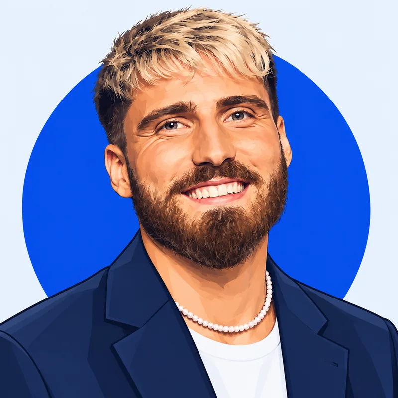 Illustriertes Porträt von Patrick Papachristodoulou