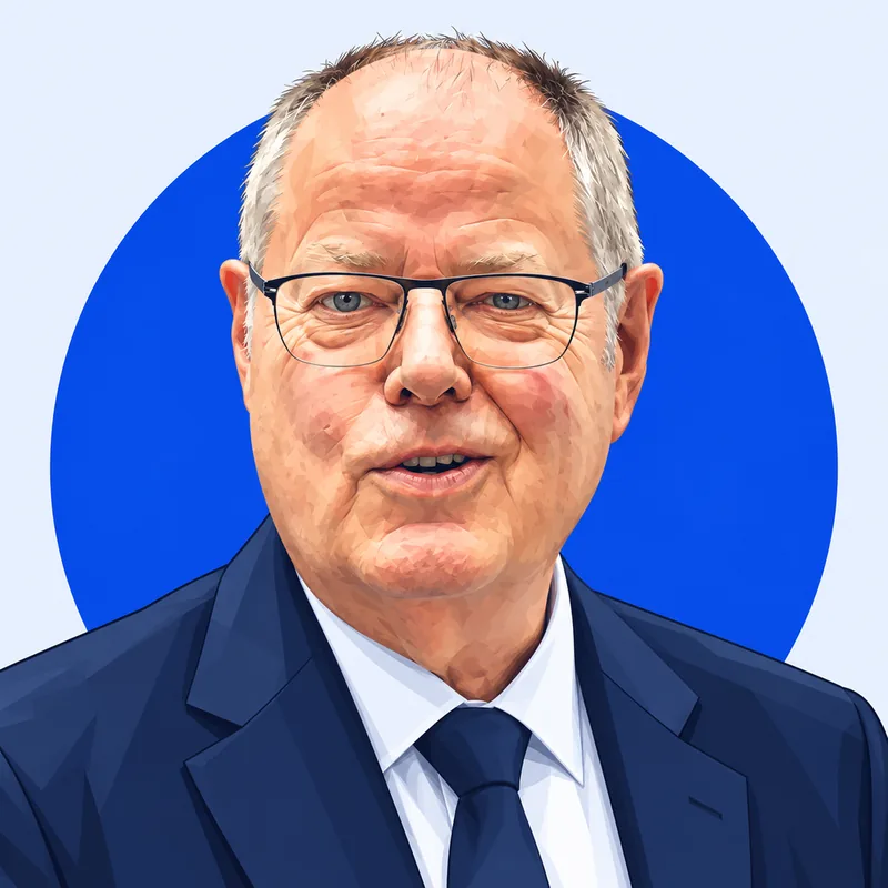 Illustriertes Porträt von Peer Steinbrück