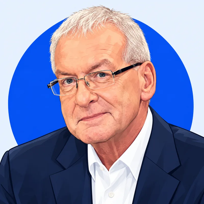 Illustriertes Porträt von Peter Zwegat