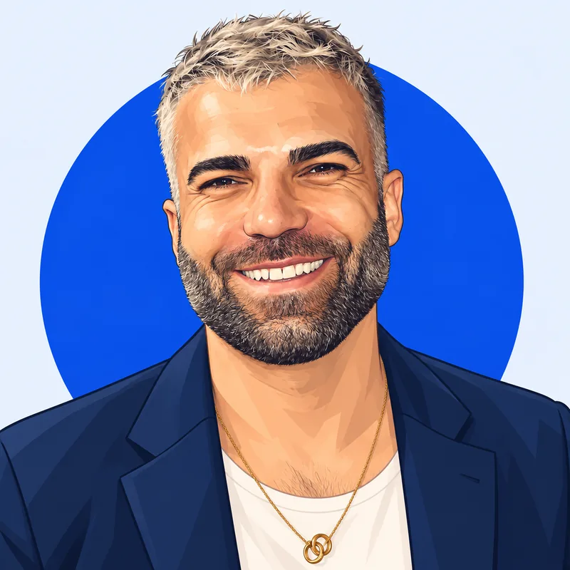 Illustriertes Porträt von Rafi Rachek