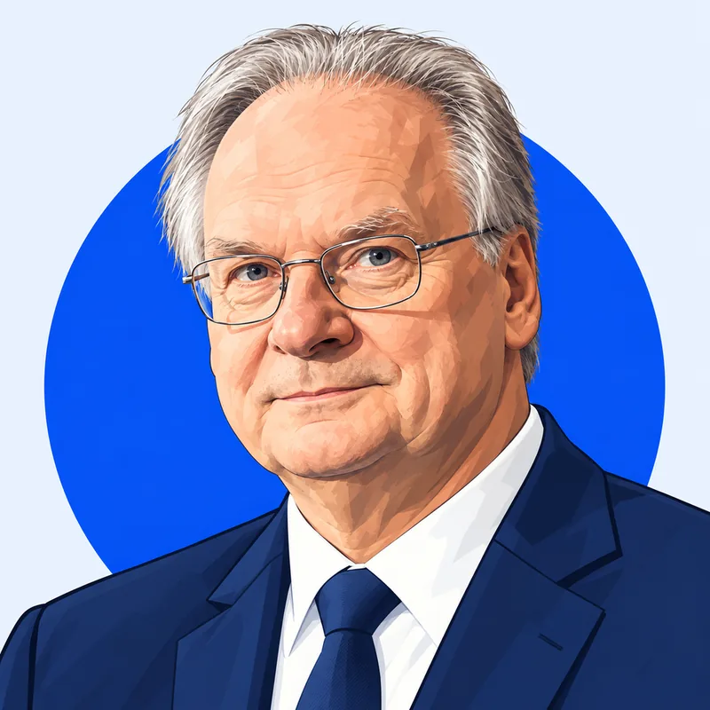 Illustriertes Porträt von Reiner Haseloff